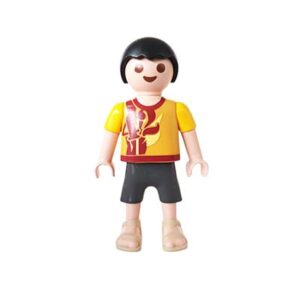 Playmobil Kind Jongen, Korte Broek, Rood, Grijs – Vlotte Pepijn