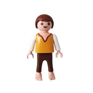 Playmobil Kind Jongen, Korte Broek, Bruin, Wit, Geel – Sympatieke Finn