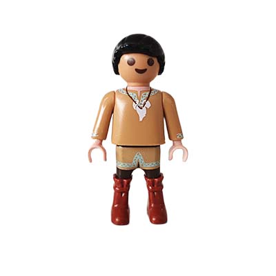 Playmobil Kind Jongen, Korte Broek, Bruin, Wit, Geel – Grappige Ties