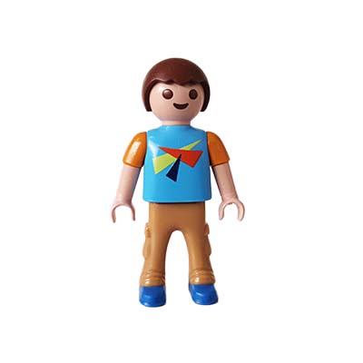 Playmobil Kind Jongen, Korte Broek, Bruin, Wit, Geel – Sterke Daan