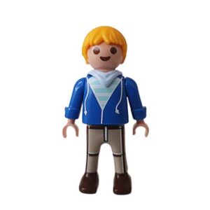 Playmobil Kind Jongen, Lange Broek Grijs Zwart – Voorbeeldige Tygo