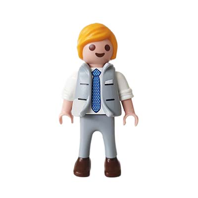 Playmobil Kind Jongen, Lange Broek Grijs Zwart – Energieke Luca