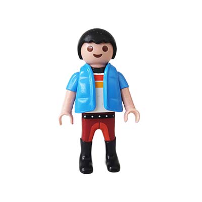 Playmobil Kind Jongen Lange Broek Rood Geel – Leuke Thomas