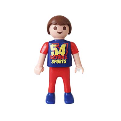 Playmobil Kind Jongen Lange Broek Rood Geel – Engelachtige Moos
