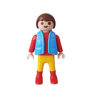 Playmobil Kind Jongen Lange Broek Rood Geel – Sterke Daniël
