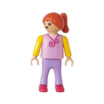 Playmobil Kind Meisje Broek lang Rood Paars – Gespierde Lola