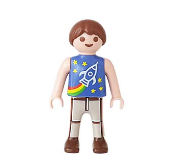 Playmobil Kind Meisje Broek lang Grijs Kaki Bruin – Moedige Chloe