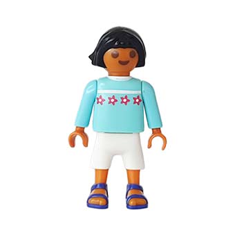 Playmobil Kind Meisje Broek kort Wit – Zelfverzekerde Ingrid