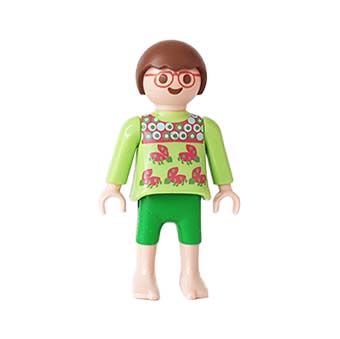 Playmobil Kind Meisje Badpak, Broek kort Geel, Groen – Dappere Loua