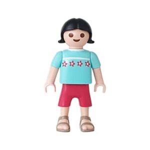 Playmobil Kind Meisje Korte Broek Rood Paars - Grappige Naomi