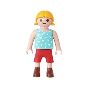 Playmobil Kind Meisje Korte Broek Rood Paars - Aardige Floor