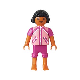 Playmobil Kind Meisje Korte Broek Rood Paars - Enige Fiene