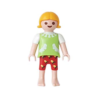 Playmobil Kind Meisje Korte Broek Rood Paars – Knappe Lina