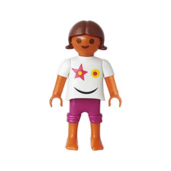 Playmobil Kind Meisje Korte Broek Rood Paars – Voorbeeldige Zoë