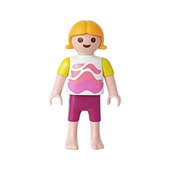 Playmobil Kind Meisje Korte Broek Rood Paars – Leuke Jill