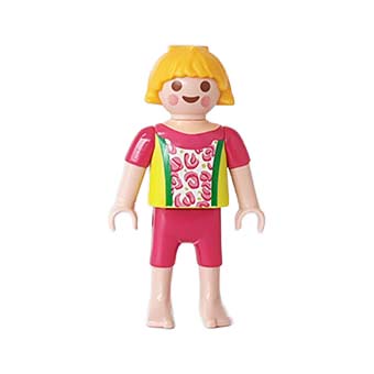 Playmobil Kind Meisje Korte Broek Rood Paars – Pittige Femke