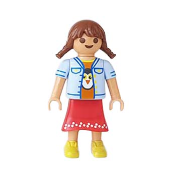 Playmobil Kind Meisje in Jurk, Konijnen – Aardige Fenna