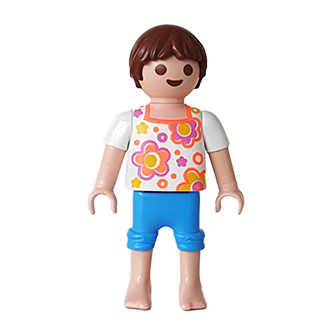Playmobil Kind Meisje Korte Broek Blauw – Knappe Elin