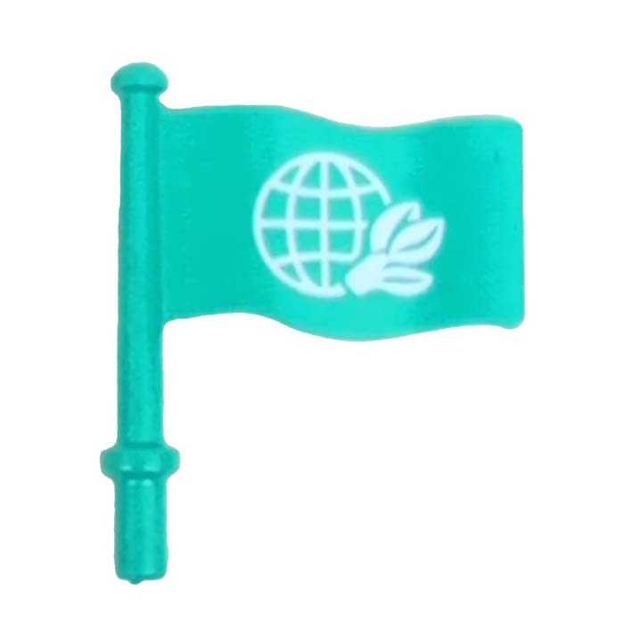 Vlag, klein, met stok