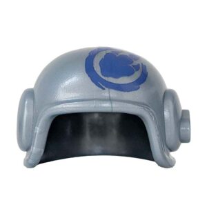 Playmobil Helm, zilver met poot afdruk