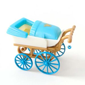Prins Rosa Blauwe kinderwagen met kap