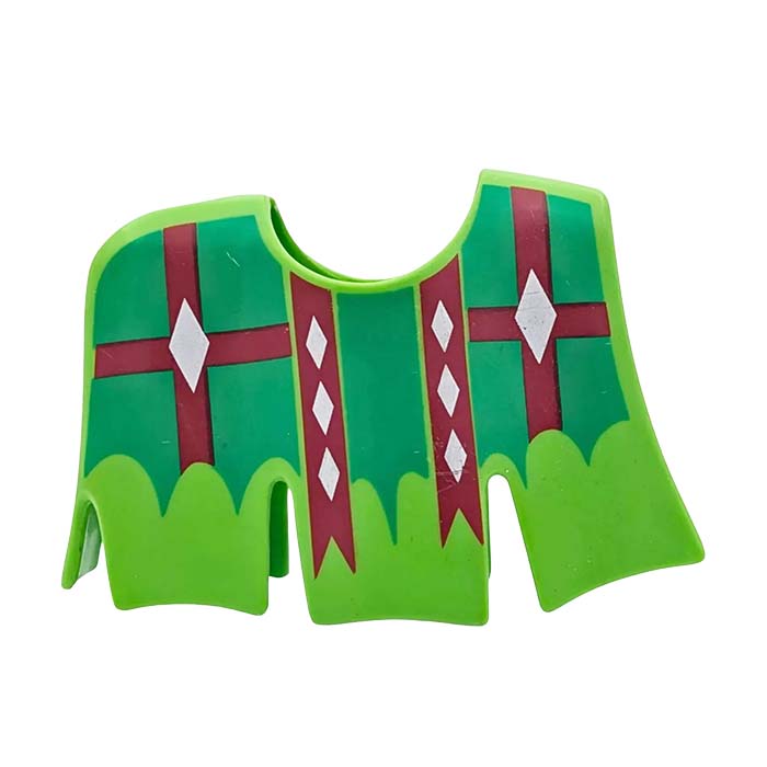 Playmobil Groene Playmobil tuniek rood-wit patroon