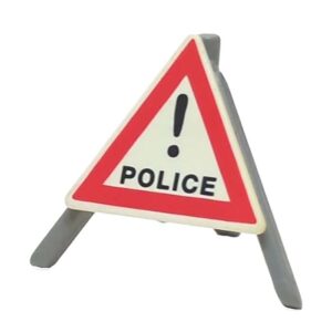 Let op Politie wegafzetting
