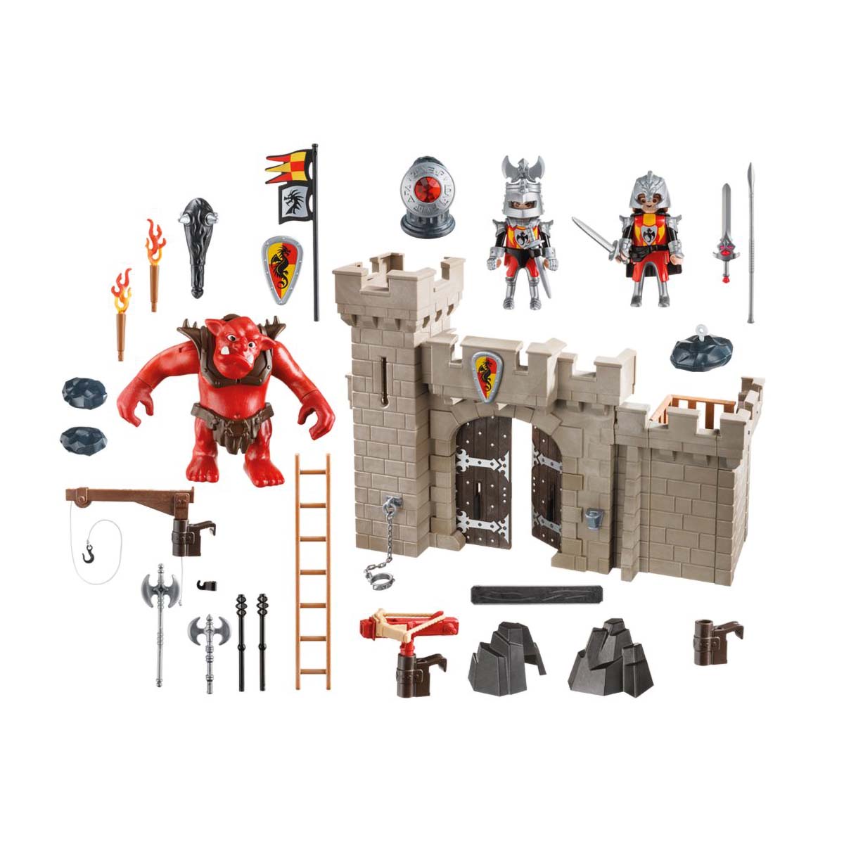 Playmobil 5670 Kasteelpoort met trol - Afbeelding 2