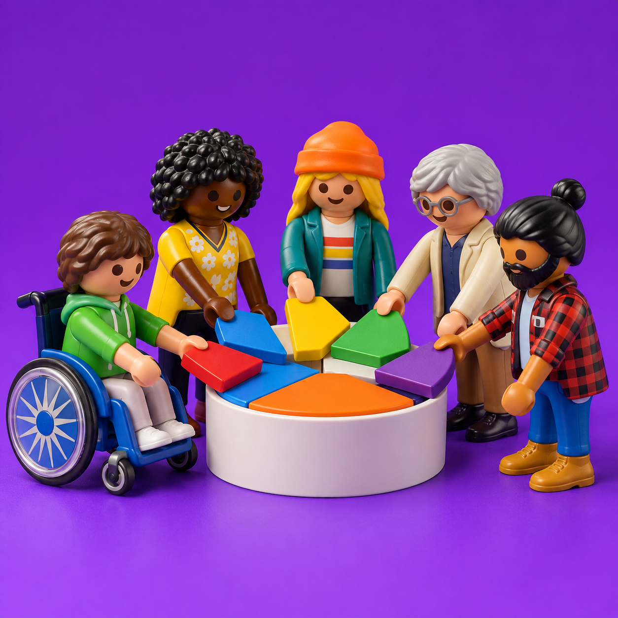 Playmobil-beeld bij coachthema Diversiteit & inclusie