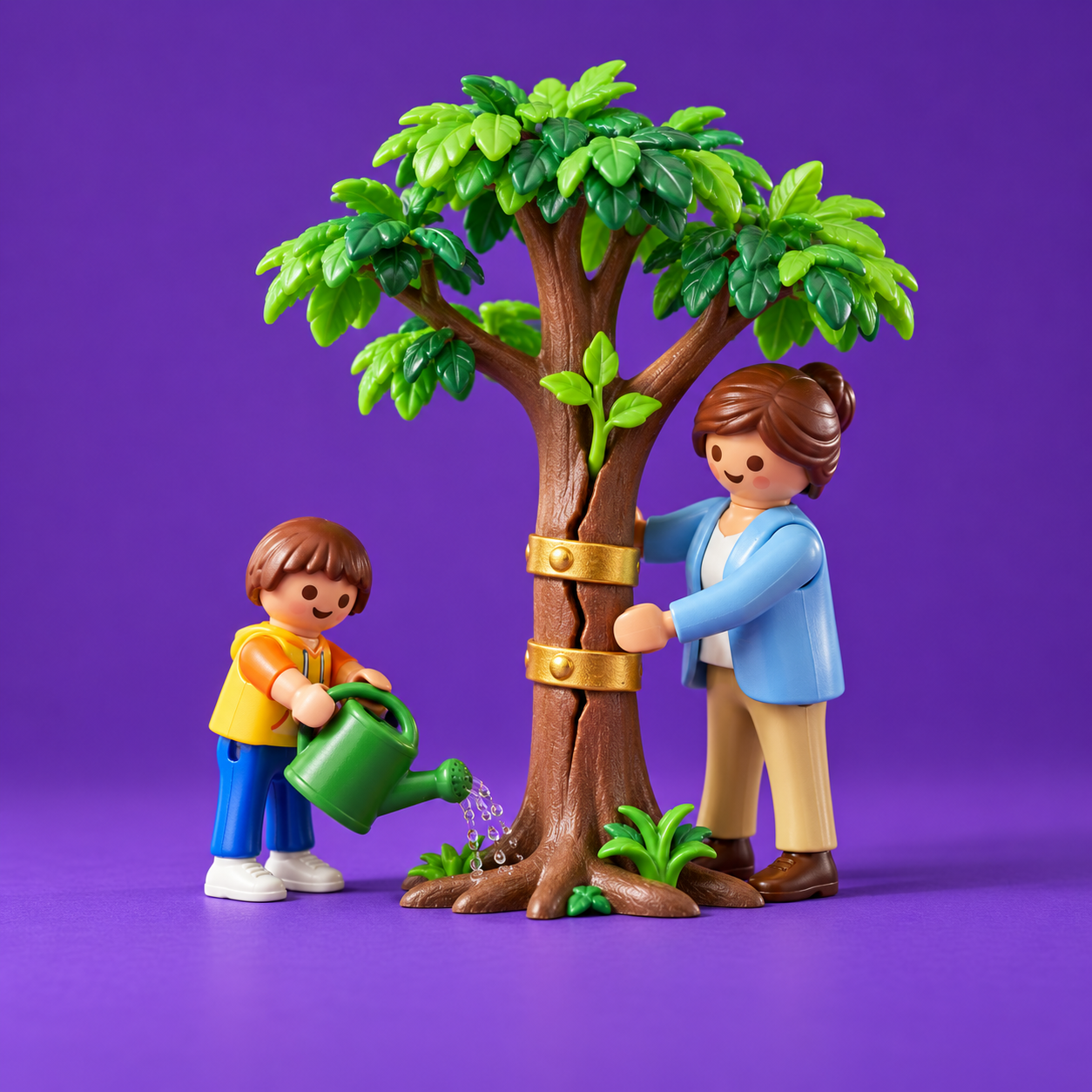 Playmobil-beeld bij coachthema Trauma & herstel